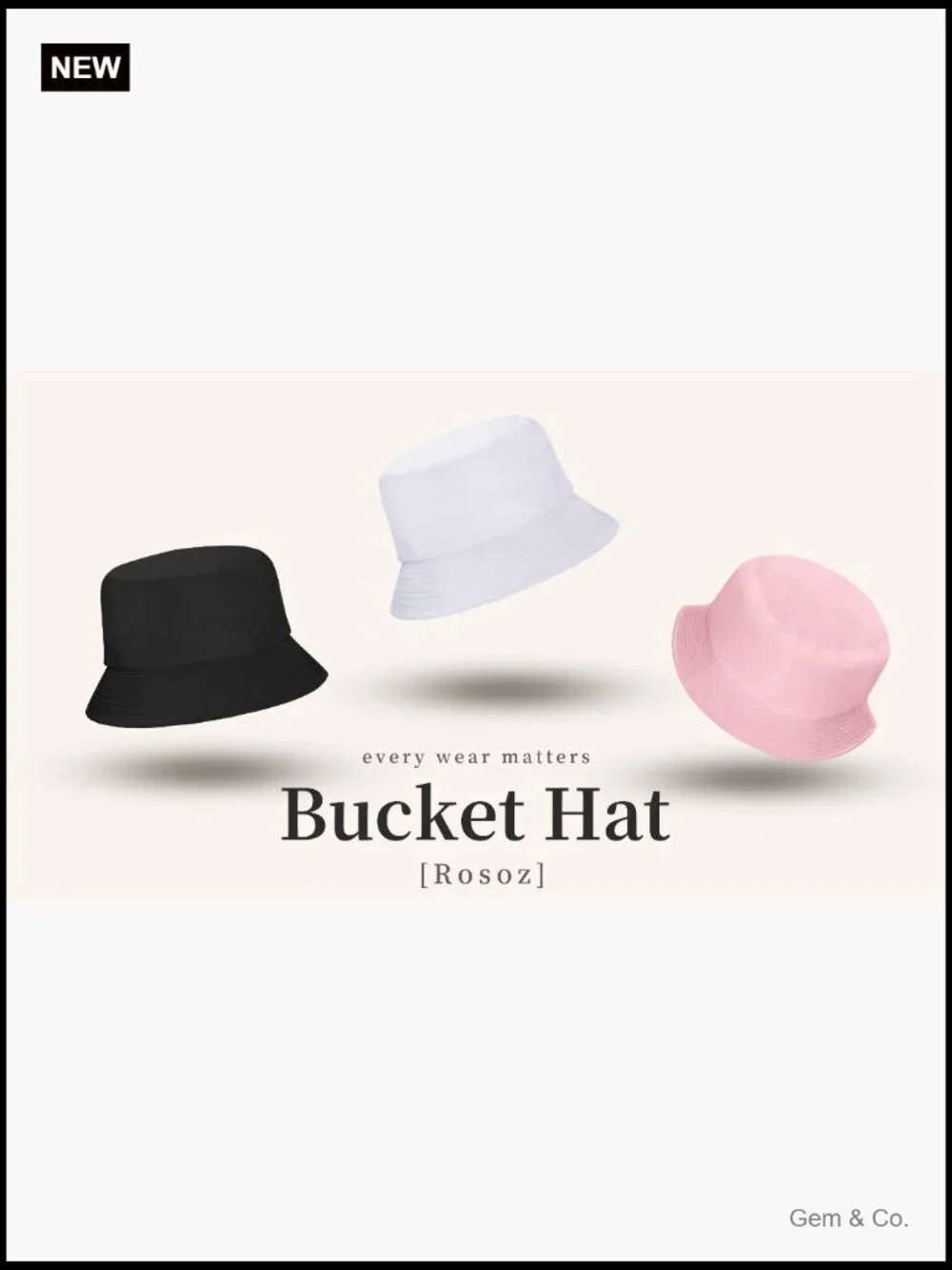 Unisex Bucket Hat UPF 50+ Sun Protection Cotton Foldable Packable Summer Beach